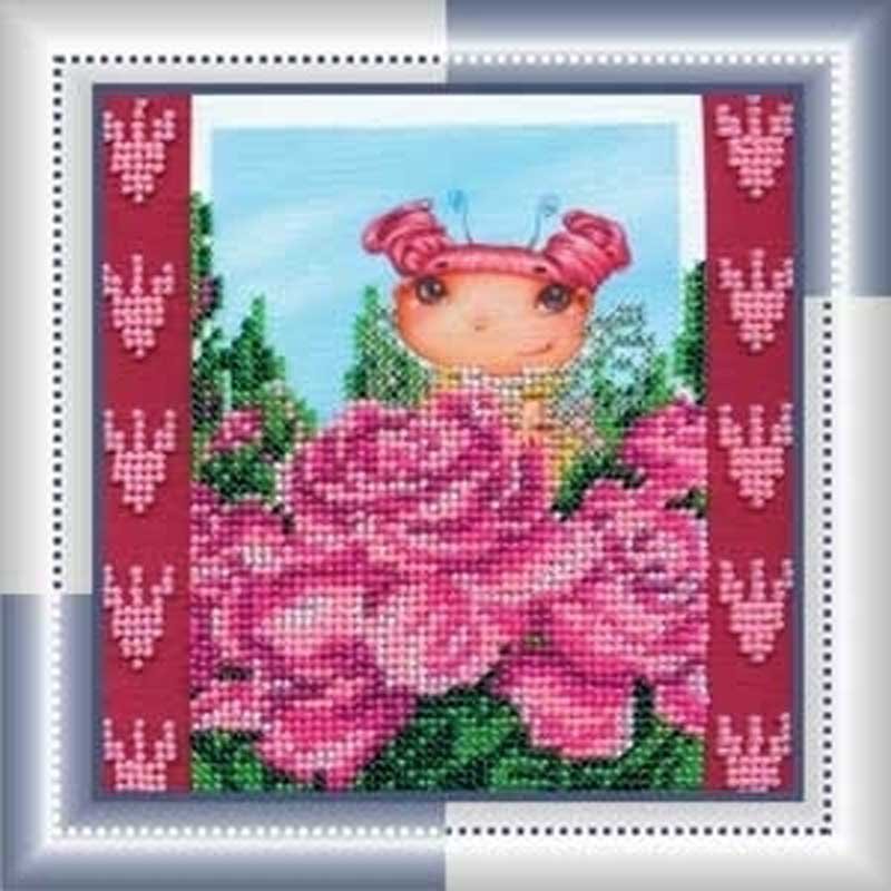Набор мини для вышивки бисером Абрис Арт АМ-018 Розовая фея