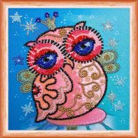 Bead embroideri kit Mini Abris Art AM-106 Owl-fairy