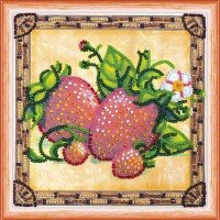 Bead embroideri kit Mini Abris Art AM-128 Ripe Strawberries