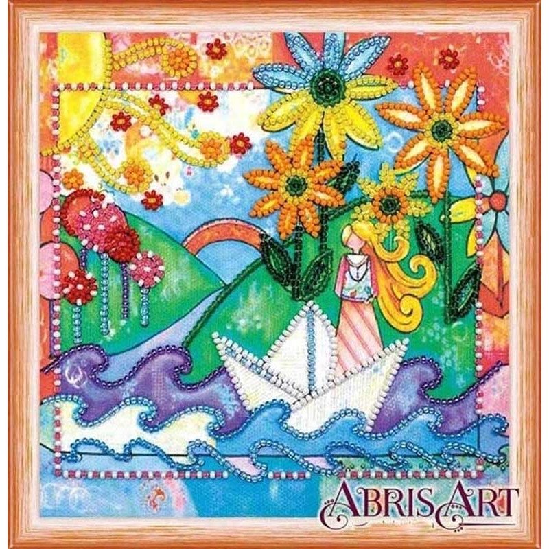 Набор мини для вышивки бисером Абрис Арт АМ-138 Веселый ручей