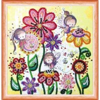 Bead embroideri kit Mini Abris Art AM-143 Colored butterflies