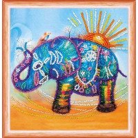 Набір міні для вишивання бісером Абріс Арт АМ-149 Неоновий слон