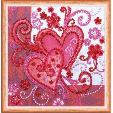 Bead embroideri kit Mini Abris Art AM-158 Loving hearts