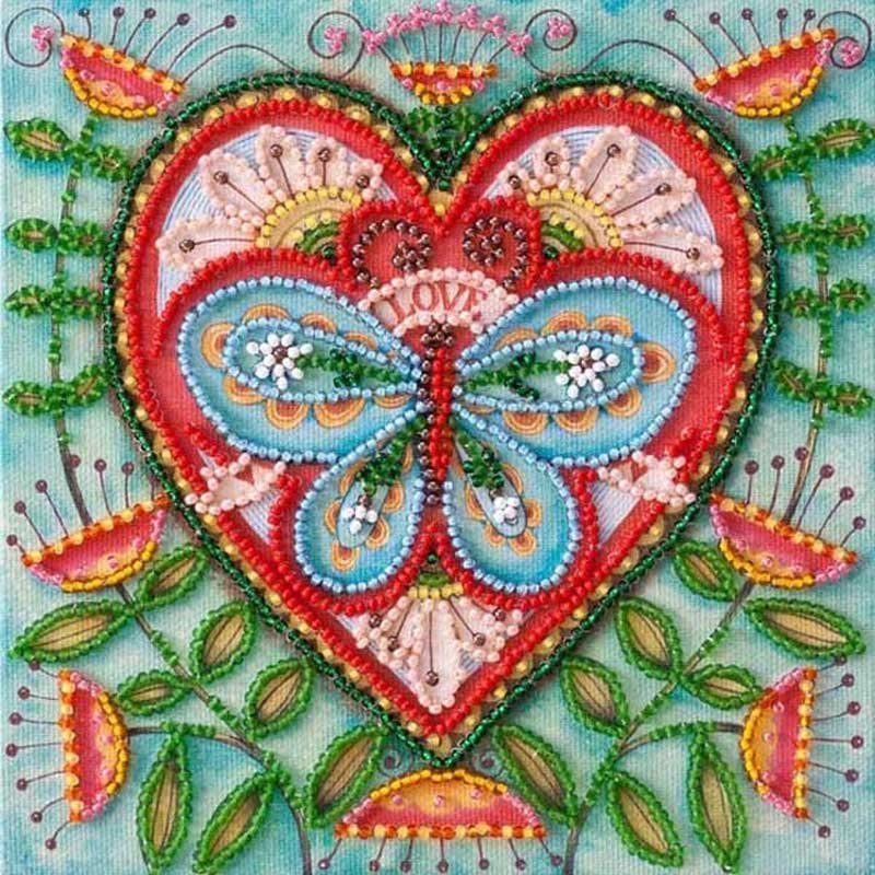 Bead embroideri kit Mini Abris Art AM-204 Summer heart