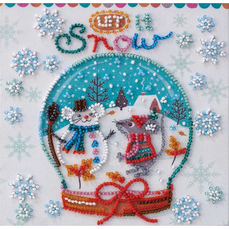 Bead embroideri kit Mini Abris Art AM-211 Snowfall
