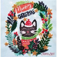 Bead embroideri kit Mini Abris Art AM-224 Meow Christmas