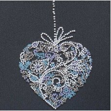 Набір міні для вишивання бісером Абріс Арт АМ-230 Мереживне серце