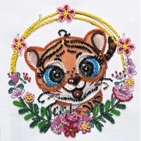 Bead embroideri kit Mini Abris Art AM-235 Happy tiger cub