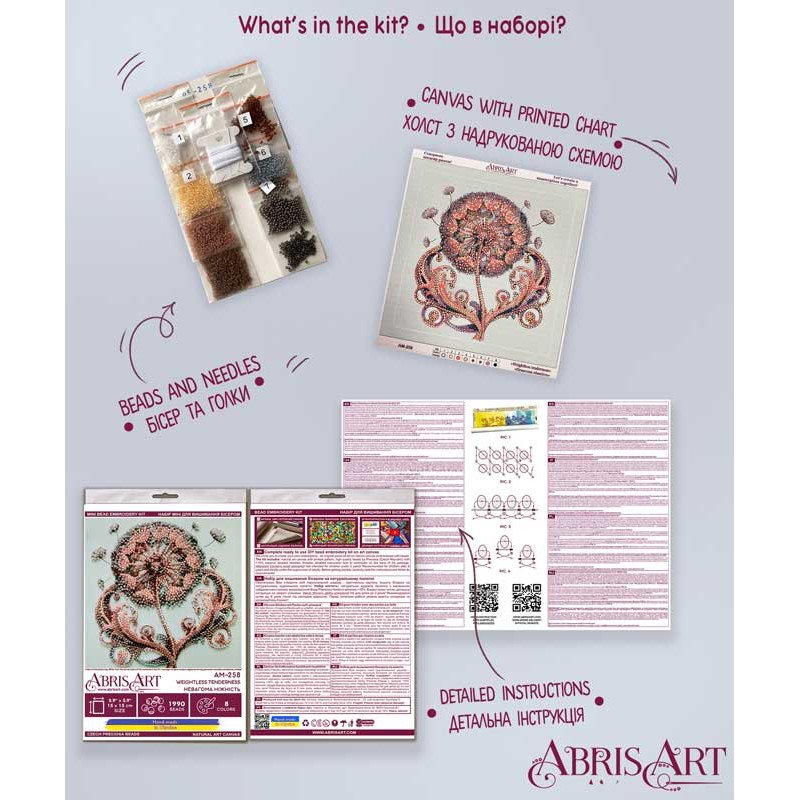 Bead embroideri kit Mini Abris Art AM-258 Weightless Tenderness