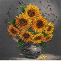 Bead embroideri kit Mini Abris Art AM-269 Domestic sunflowers