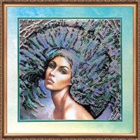Main Bead Embroidery Kit on Canvas  Abris Art AB-223 The element of air