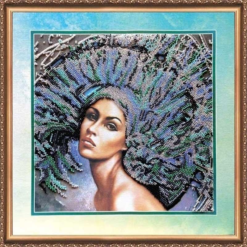Main Bead Embroidery Kit on Canvas  Abris Art AB-223 The element of air