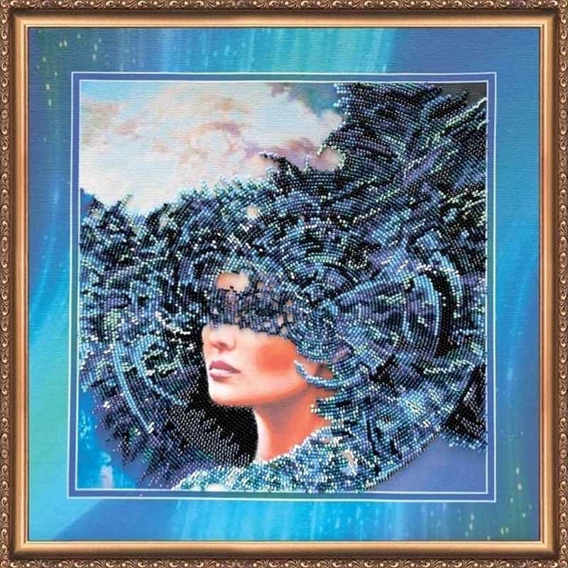 Main Bead Embroidery Kit on Canvas  Abris Art AB-224 Water element