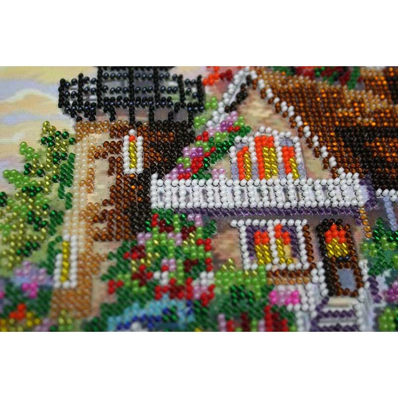 Main Bead Embroidery Kit on Canvas  Abris Art AB-255 House by the sea