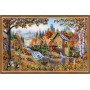 Main Bead Embroidery Kit on Canvas  Abris Art AB-280 Water Mill