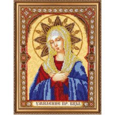 Main Bead Embroidery Kit on Canvas  Abris Art AB-289 Icon of the Virgin