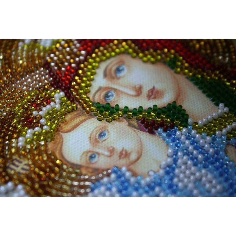 Main Bead Embroidery Kit on Canvas  Abris Art AB-290 Icon of the Blessed Virgin