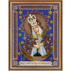 Main Bead Embroidery Kit on Canvas  Abris Art AB-291 Icon of Our Lady of Ostrobramskaya