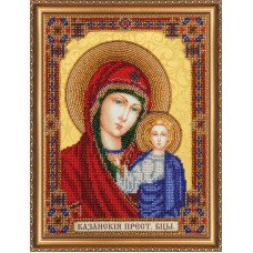 Main Bead Embroidery Kit on Canvas  Abris Art AB-294 Home iconostasis of the Theotokos