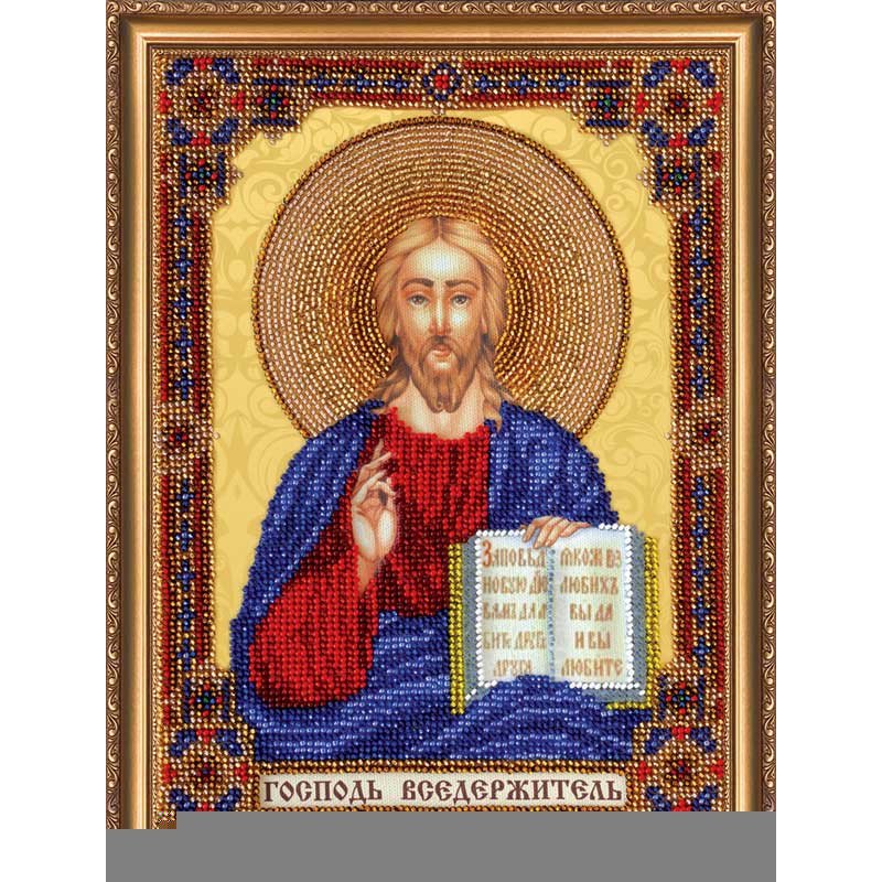 Main Bead Embroidery Kit on Canvas  Abris Art AB-295 Home iconostasis Lord Almighty