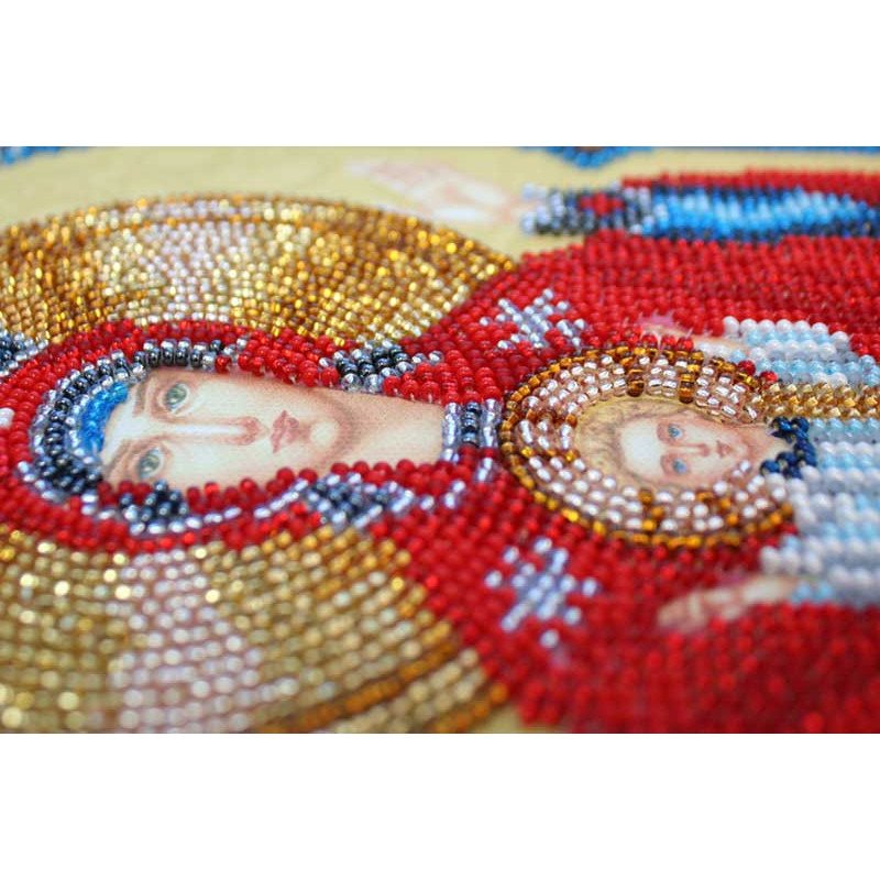 Main Bead Embroidery Kit on Canvas  Abris Art AB-310 Icon of the Virgin The Inexhaustible Cup
