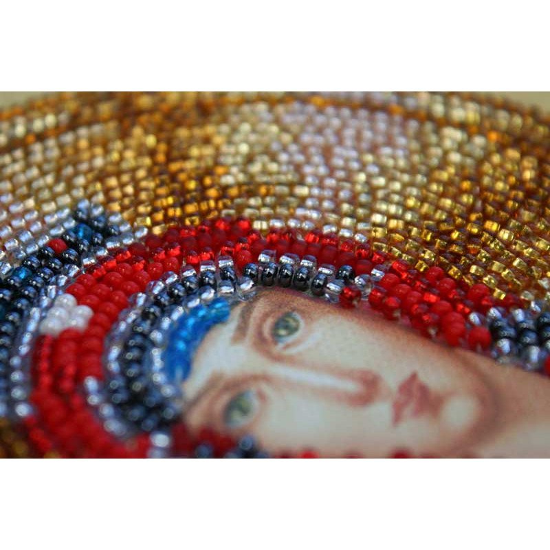 Main Bead Embroidery Kit on Canvas  Abris Art AB-310 Icon of the Virgin The Inexhaustible Cup