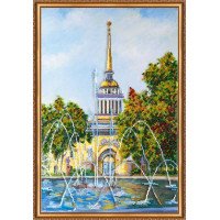 Main Bead Embroidery Kit on Canvas  Abris Art AB-314 City sketches-2