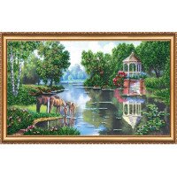 Main Bead Embroidery Kit on Canvas  Abris Art AB-316 Watering