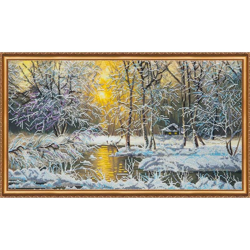 Main Bead Embroidery Kit on Canvas  Abris Art AB-324 Frost