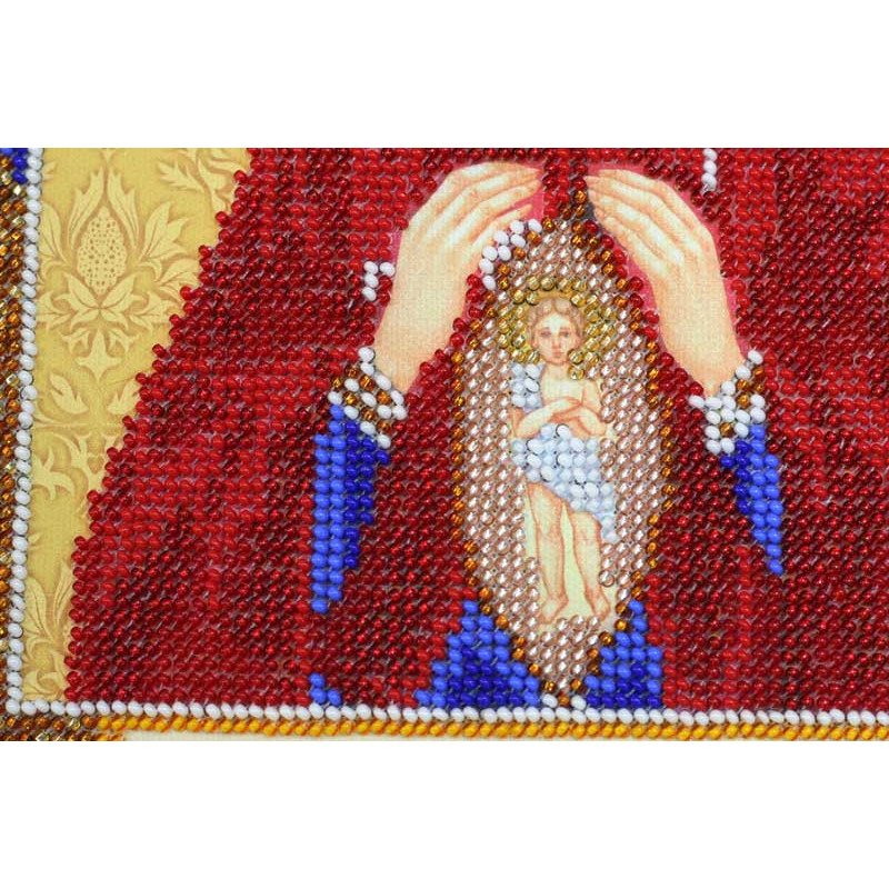 Набор для вышивки бисером на холсте Абрис Арт АВ-331 Икона Богоматери "В родах помощница "