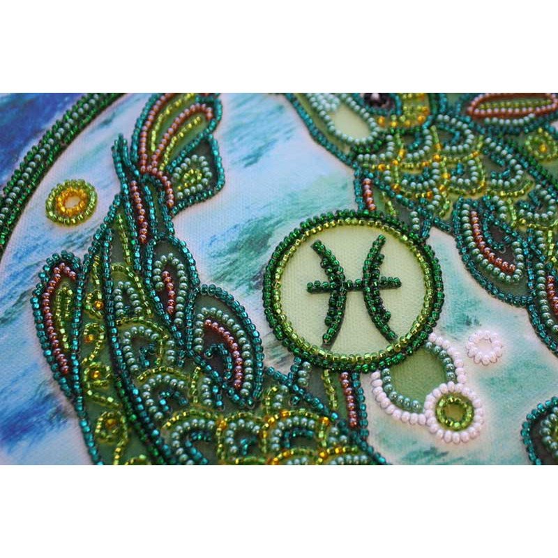 Набор для вышивки бисером на холсте Абрис Арт АВ-332-12 Знак Зодиака Рыбы