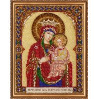 Main Bead Embroidery Kit on Canvas  Abris Art AB-333 Icon of the Mother of God