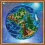 Main Bead Embroidery Kit on Canvas  Abris Art AB-358 Planet Earth