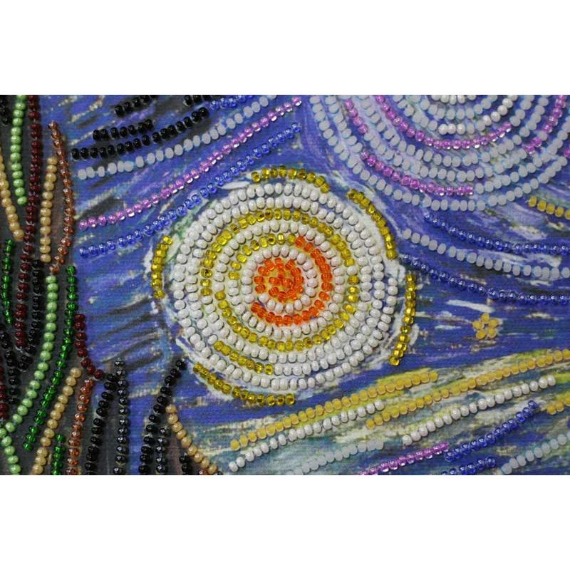 Main Bead Embroidery Kit on Canvas  Abris Art AB-397 Starlight Night
