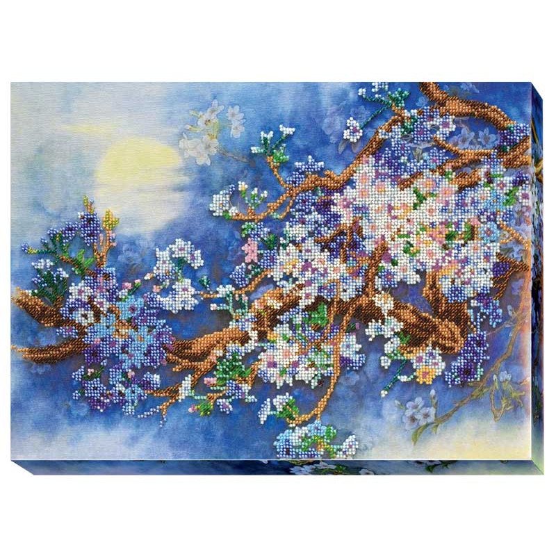 Main Bead Embroidery Kit on Canvas  Abris Art AB-410 Flowering branch