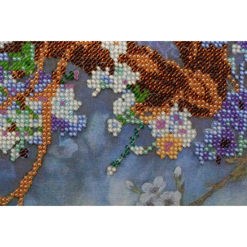 Main Bead Embroidery Kit on Canvas  Abris Art AB-410 Flowering branch