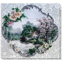 Main Bead Embroidery Kit on Canvas  Abris Art AB-415 House on the water