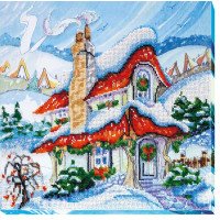 Main Bead Embroidery Kit on Canvas  Abris Art AB-458 Fairy Winter 2