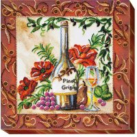 Main Bead Embroidery Kit on Canvas  Abris Art AB-473 The sun in a glass