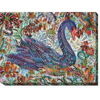 Main Bead Embroidery Kit on Canvas  Abris Art AB-476 At the fairy-tale lake