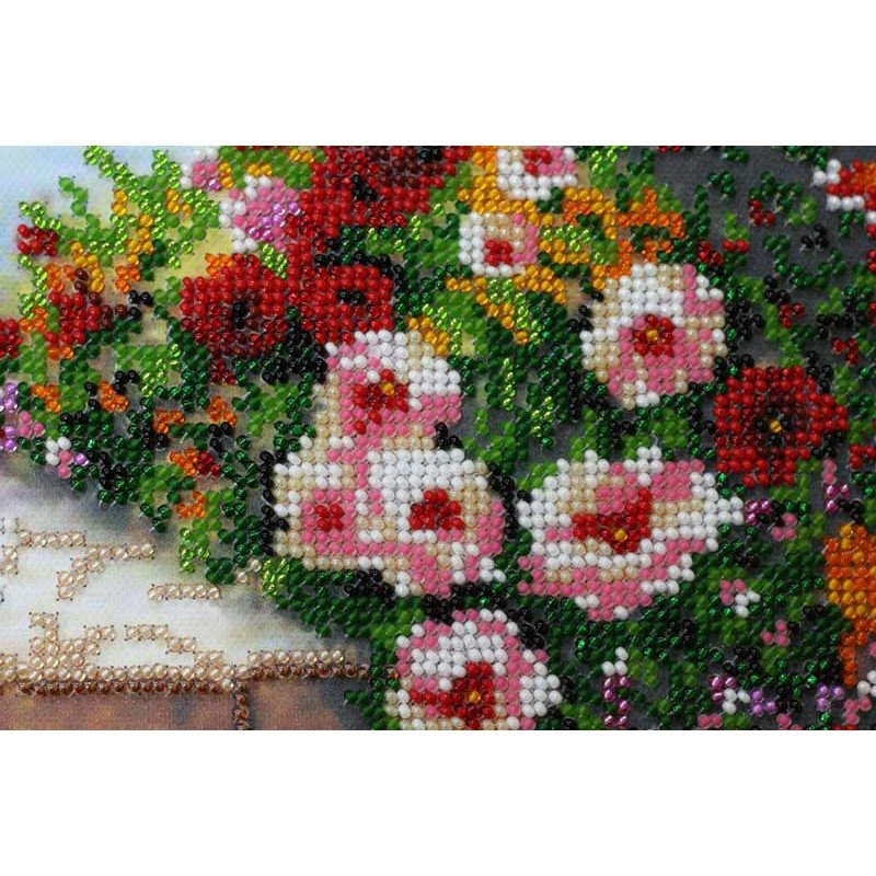 Main Bead Embroidery Kit on Canvas  Abris Art AB-482 Summer garden