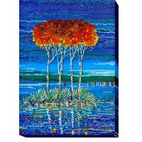Main Bead Embroidery Kit on Canvas  Abris Art AB-486 Fiery Azure-2