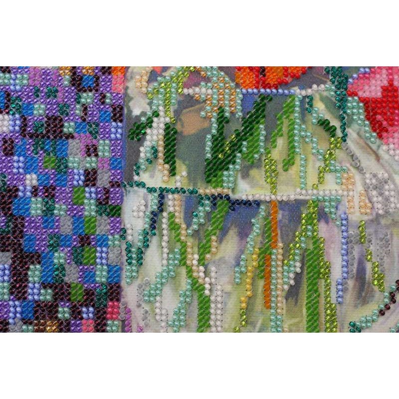 Main Bead Embroidery Kit on Canvas  Abris Art AB-488 Anemones