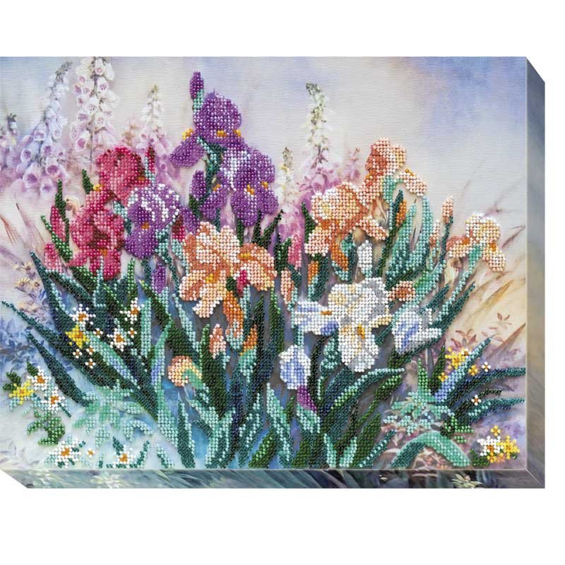 Main Bead Embroidery Kit on Canvas  Abris Art AB-494 Morning in the garden