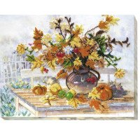Main Bead Embroidery Kit on Canvas  Abris Art AB-496 Autumn Bouquet