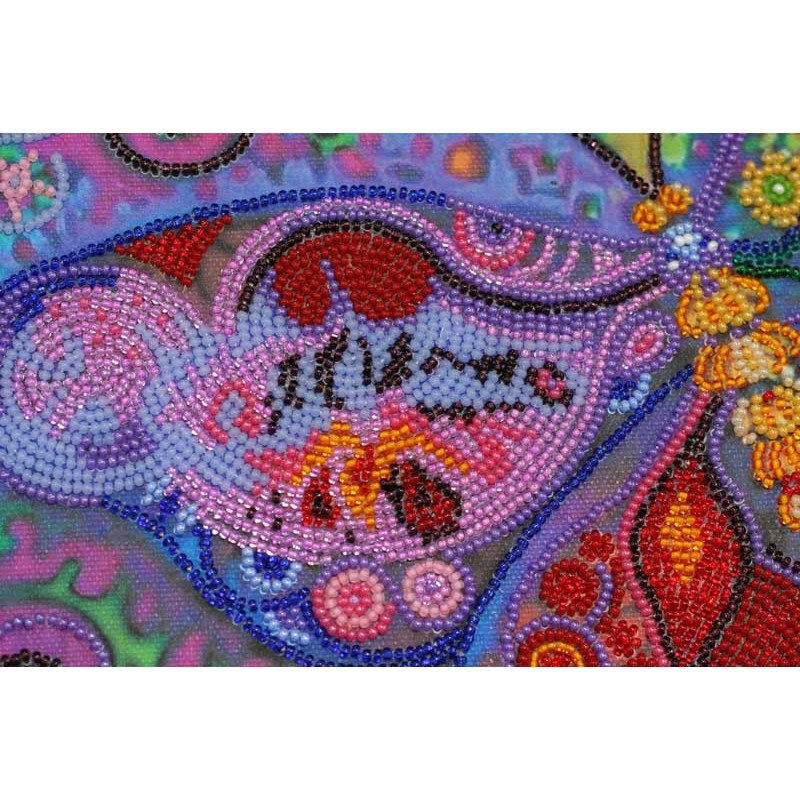 Main Bead Embroidery Kit on Canvas  Abris Art AB-504 Fly of butterfly