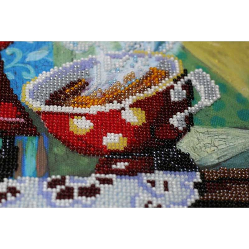 Main Bead Embroidery Kit on Canvas  Abris Art AB-507 Dessert service