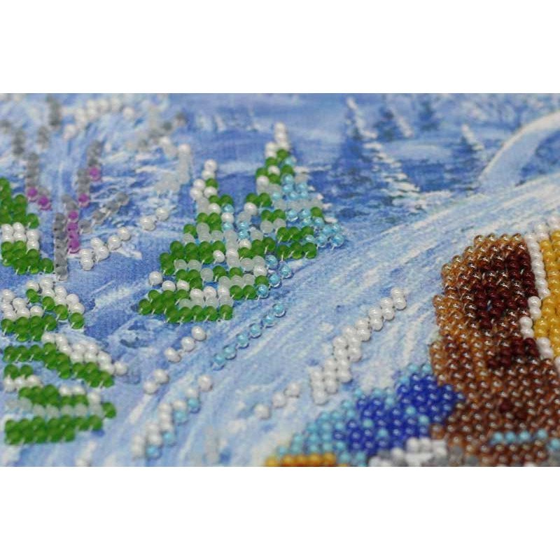 Main Bead Embroidery Kit on Canvas  Abris Art AB-524 Sledging