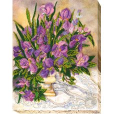Main Bead Embroidery Kit on Canvas  Abris Art AB-535 Flower lace