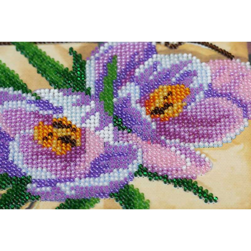 Main Bead Embroidery Kit on Canvas  Abris Art AB-536 Spring Treasures